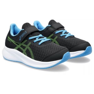 Asics Patriot 13 PS - Kids Running Shoes - Black/Electric Lime