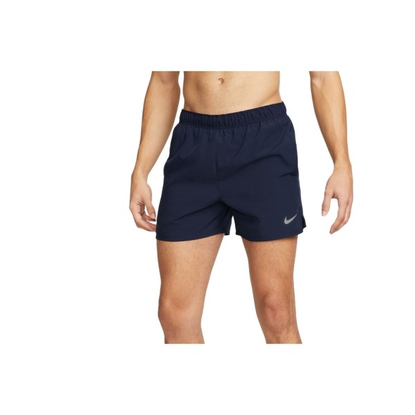 Nike Dri-Fit Challenger 5 Inch Brief-Lined Mens Running Shorts - Obsidian/Black/Reflective Silver