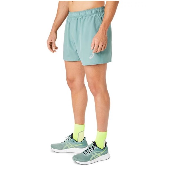 Asics Silver 5 Inch Mens Running Shorts - Celadon