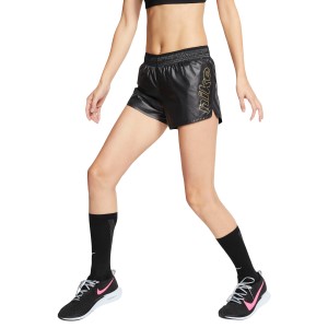 Nike 10K Glam Graphic Womens Running Shorts - Black/Metallic Gold
