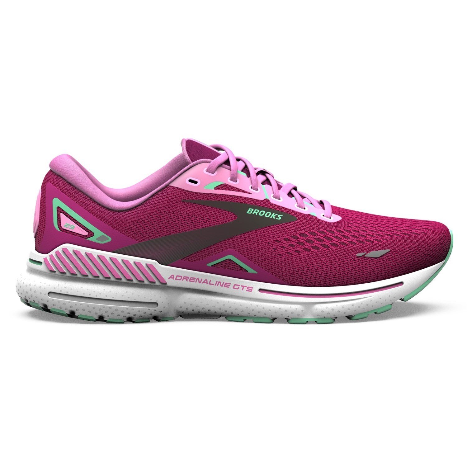 Brooks Adrenaline GTS 23 - Womens Running Shoes - Pink/Fuchsia/Black ...