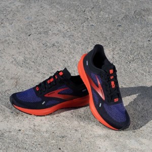 Brooks Launch 9 - Mens Running Shoes - Black/Deep Blue/Red