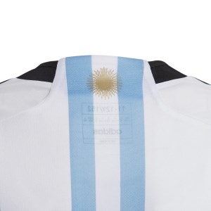 Adidas Argentina Home 22 Youth Kids Soccer Jersey - White/Light Blue