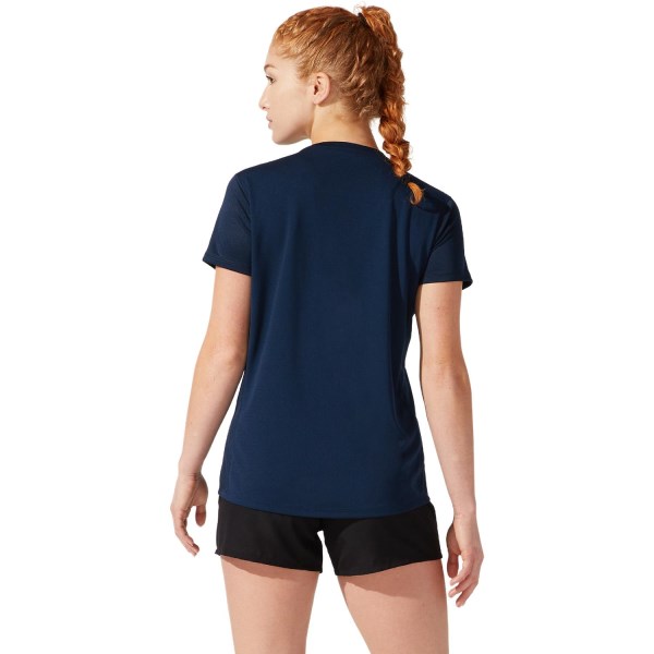 Asics Silver Womens Short Sleeve Running T-Shirt - French Blue