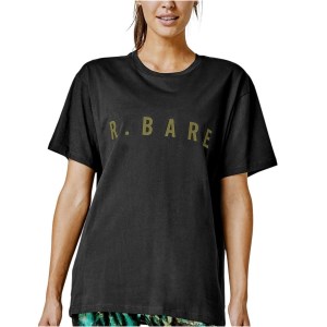 Running Bare Hollywood 90s Relax Womens T-Shirt - Black