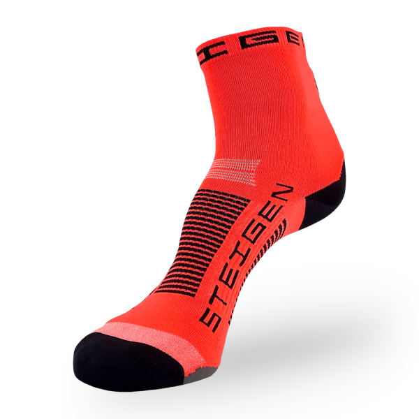 Steigen Half Length Running Socks - Fluro Red
