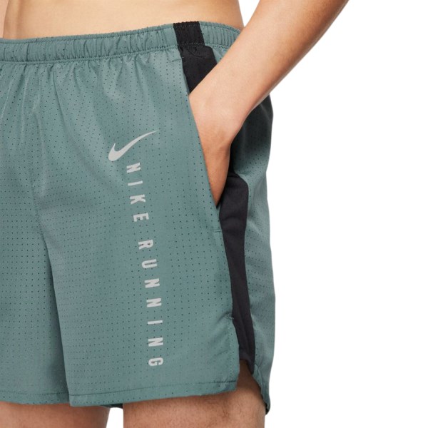 Nike Challenger 5 Inch Brief-Lined Mens Running Shorts - Hasta/Black/Reflective Silver