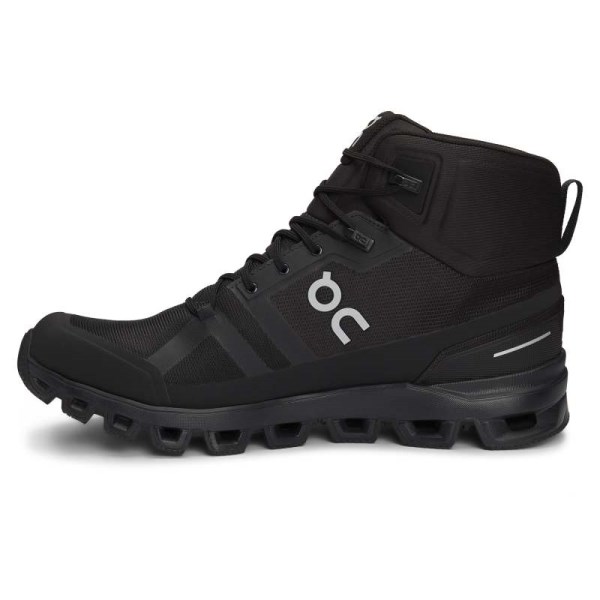 On Cloudrock Waterproof - Mens Hiking Shoes - All Black