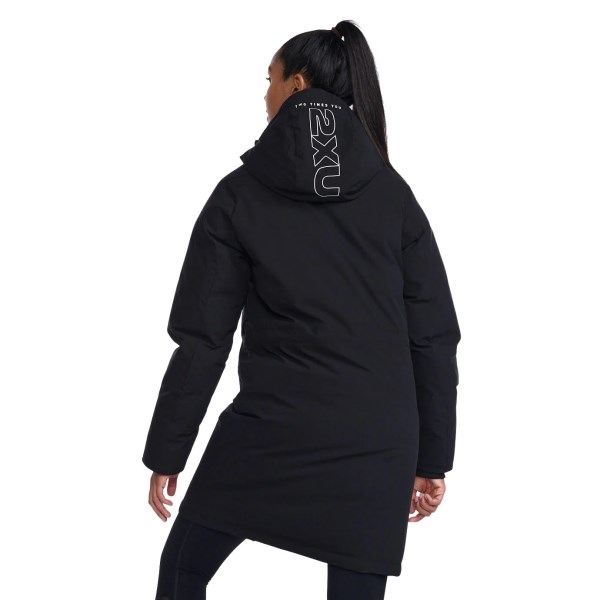 2XU Commute Womens Longline Insulation Jacket - Black/Black