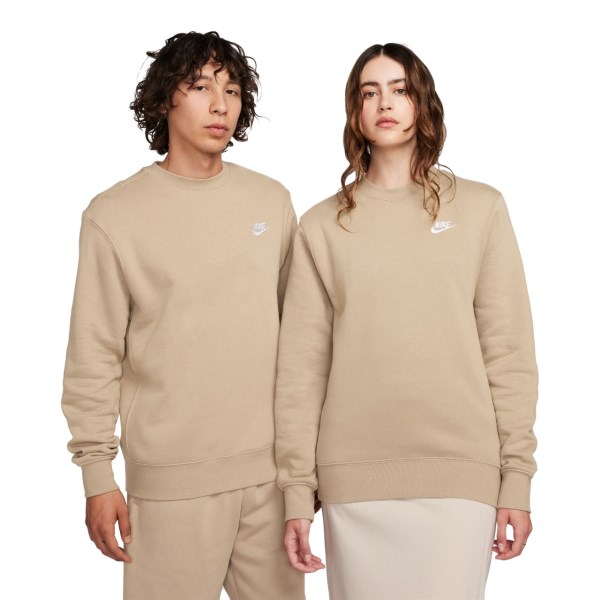 Nike Sportswear Club Crew Mens Sweatshirt - Khaki/White