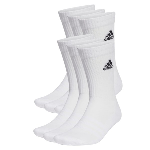 Adidas Cushioned Sportswear Crew Socks - 6 Pair - White/Black