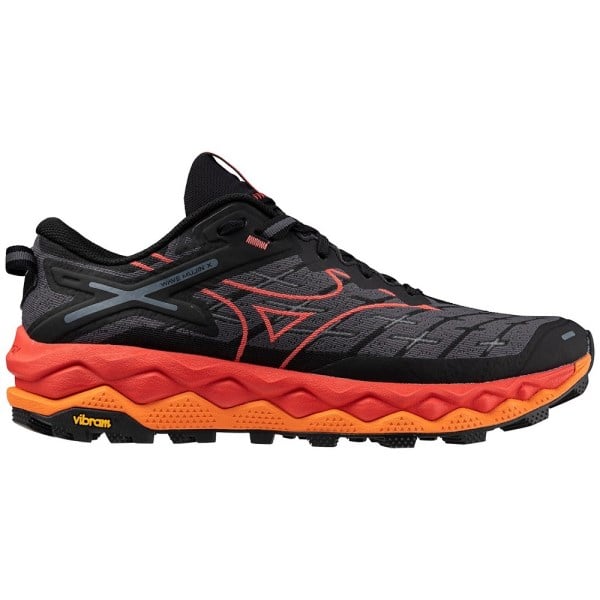 Mizuno Wave Mujin 10 - Mens Trail Running Shoes - Black/Cayenne/Nasturtium