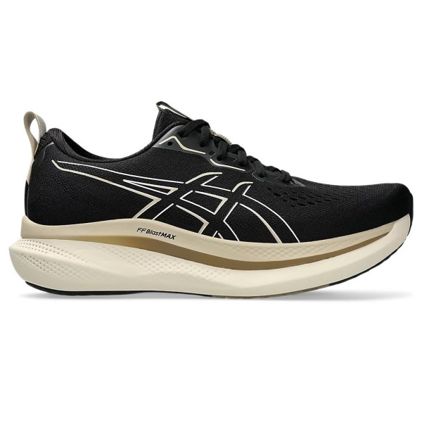 Asics GlideRide Max - Mens Running Shoes - Black/Oatmeal