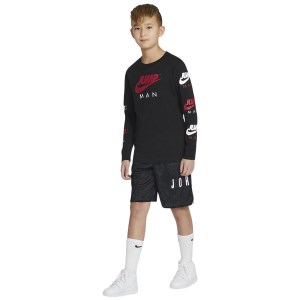 Jordan JDB Jumpman Triple Threat Kids Long Sleeve T-Shirt - Black