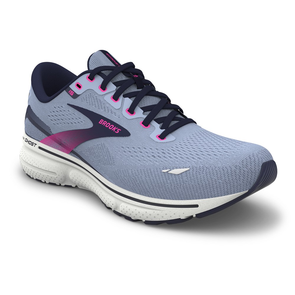 Brooks Ghost 15 - Womens Running Shoes - Kentucky Blue/Peacoat/Pink ...