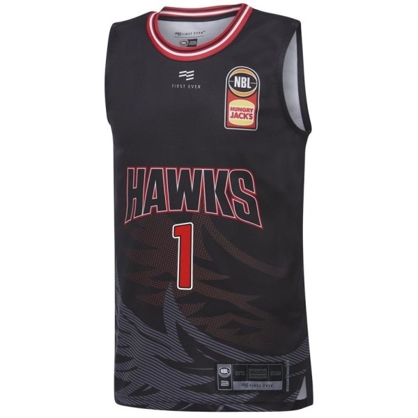 First Ever Illawarra Hawks LaMelo Ball NBL Home 2019/20 Kids Basketball Jersey - Black