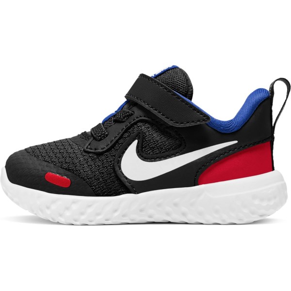 Nike Revolution 5 TDV - Toddler Running Shoes - Black/White/University Red/Game Royal