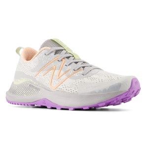 New Balance DynaSoft Nitrel Trail v5 Lace - Kids Trail Running Shoes - Grey Matter/Guava Ice/Purple