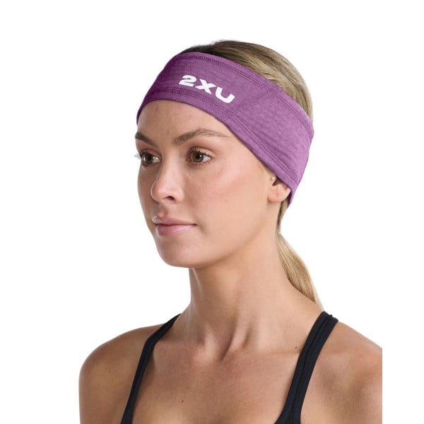 2XU Ignition Running Headband - Wood Violet/White Reflective