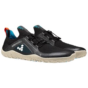 Vivobarefoot Primus Trail Knit FG Finisterre - Mens Trail Running Shoes - Obsidian Black