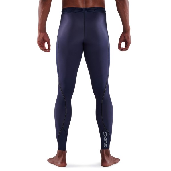 Skins Series-3 Mens Compression Thermal Long Tights - Navy Blue