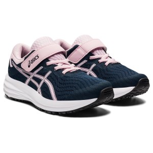Asics Patriot 12 PS - Kids Running Shoes - French Blue/Barely Rose
