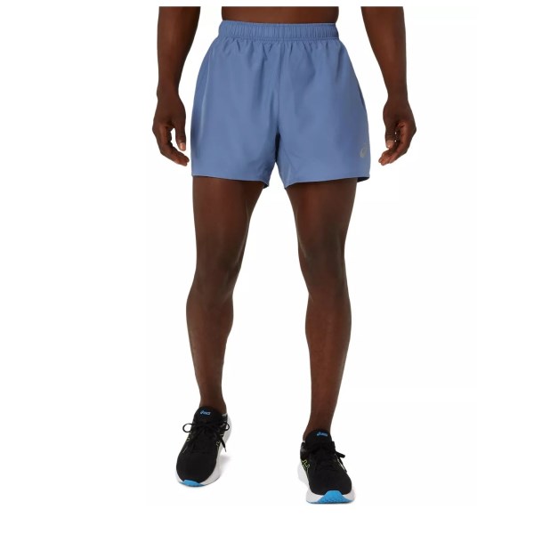 Asics Silver 5 Inch Mens Running Shorts - Denim Blue