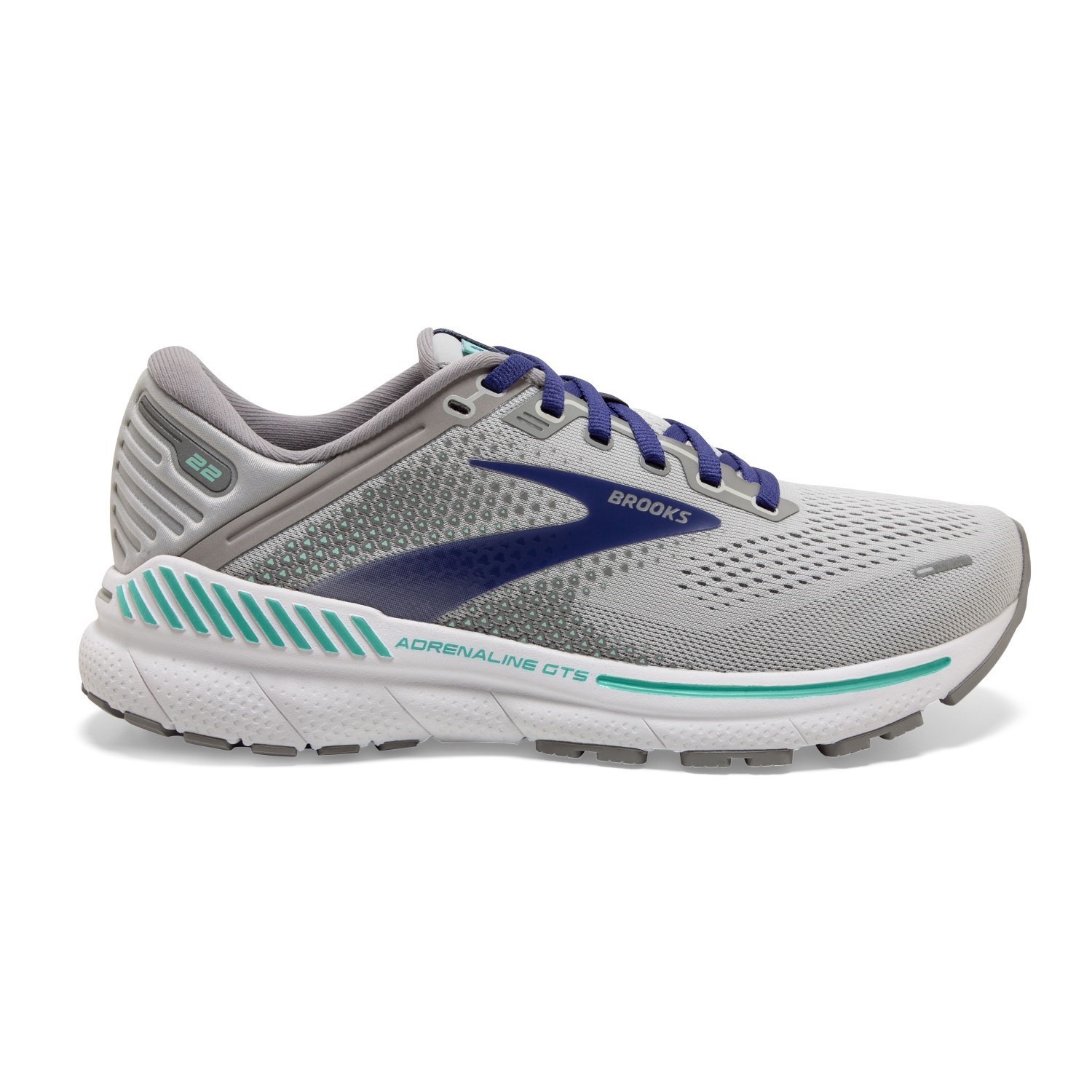 Brooks Adrenaline GTS 22 - Womens Running Shoes - Alloy/Blue/Green ...