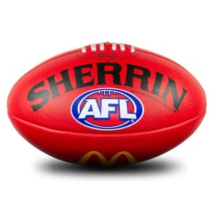 Sherrin AFL McDonalds Replica Training Football - Size 5 - Red