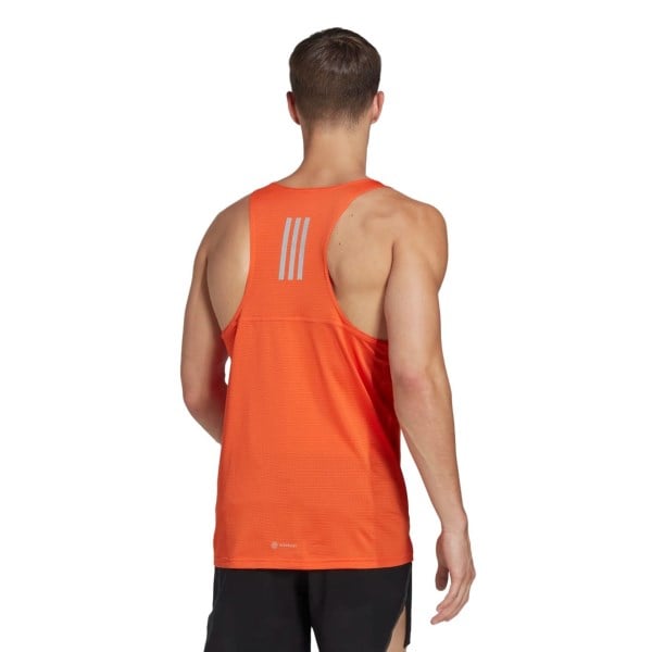 Adidas Own The Run Mens Running Singlet - Semi Impact Orange/Reflective Silver