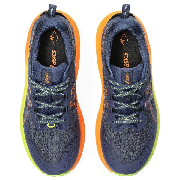 Asics Trabuco Max 2 - Mens Trail Running Shoes - Deep Ocean/Bright Orange