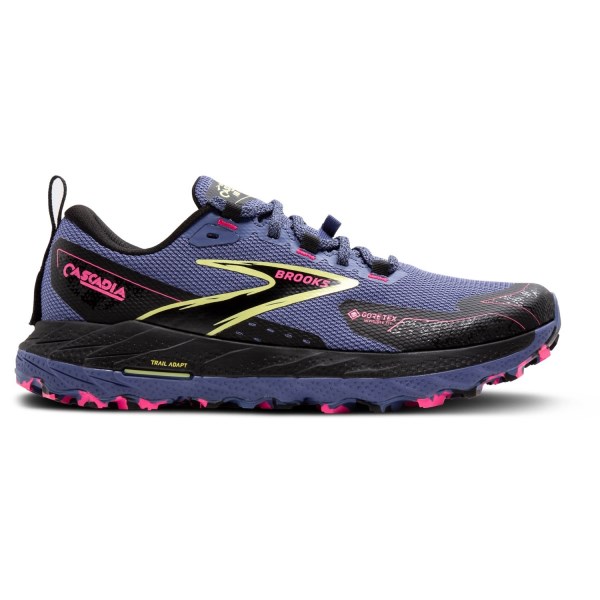 Brooks Cascadia 18 GTX - Womens Trail Running Shoes - Grey Blue/Black/Pink