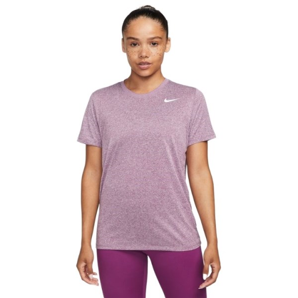 Nike Dri-Fit Womens Training T-Shirt - Viotech/Pure Heather/White