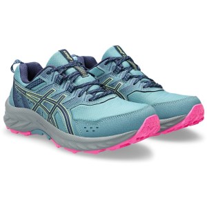 Asics Gel Venture 9 - Womens Trail Running Shoes - Gris Blue/Deep Ocean