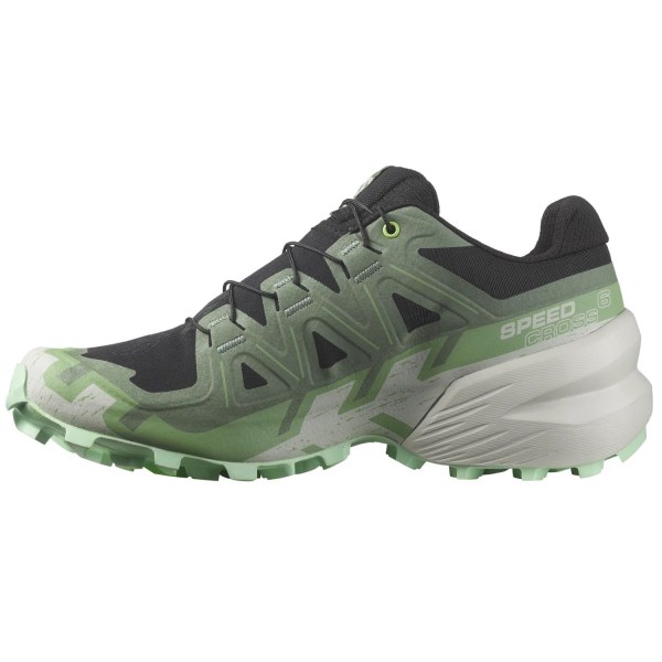 Salomon Speedcross 6 - Womens Trail Running Shoes - Black/Laurel Wreath/Green Ash