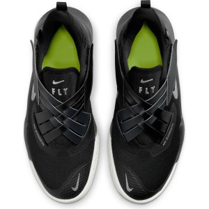 Nike Zoom Flight 2 GS - Kids Basketball Shoes - Black/Metallic Silver/Dark Smoke Grey