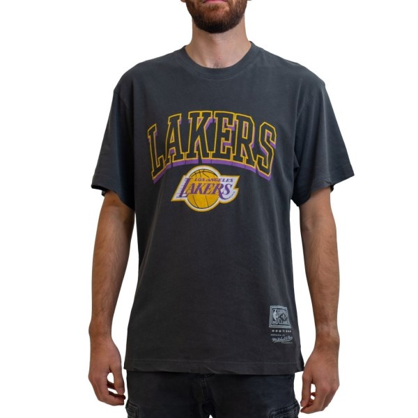 Mitchell & Ness Los Angeles Lakers Vintage Keyline Logo NBA Mens Basketball T-Shirt - LA Lakers