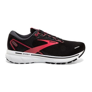 Brooks Ghost 14 - Womens Running Shoes - Black/Coral/White