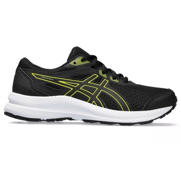Asics Contend 8 GS - Kids Running Shoes - Black/Bright Yellow | Sportitude
