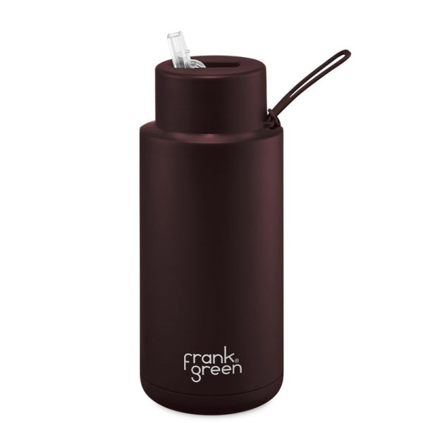 Frank Green Ceramic Reusable Straw Lid 1L Bottle - Chocolate