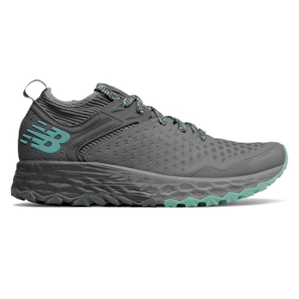 New Balance Fresh Foam Hierro v4 - Womens Trail Running Shoes - Lead/Gunmetal/Light Tidepool