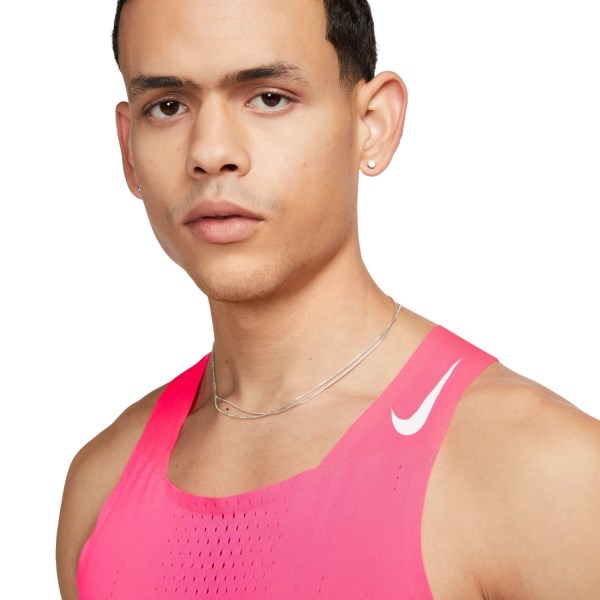 Nike Dri-Fit ADV AeroSwift Mens Running Singlet - Hyper Pink/White