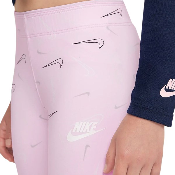 Nike Swooshfetti Kids Girls Leggings - Pink Foam