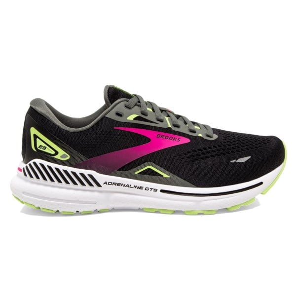 Brooks Adrenaline GTS 23 - Womens Running Shoes - Black/Gunmetal/Green
