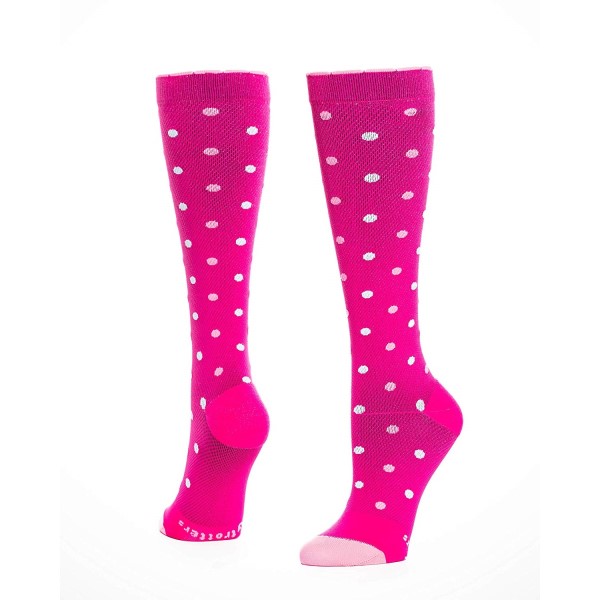 Lily Trotters Dots-A-Plenty Womens Compression Socks - Pink