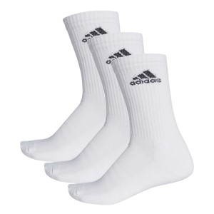 Adidas 3-Stripes Performance Unisex Training Crew Socks - 3 Pairs - White