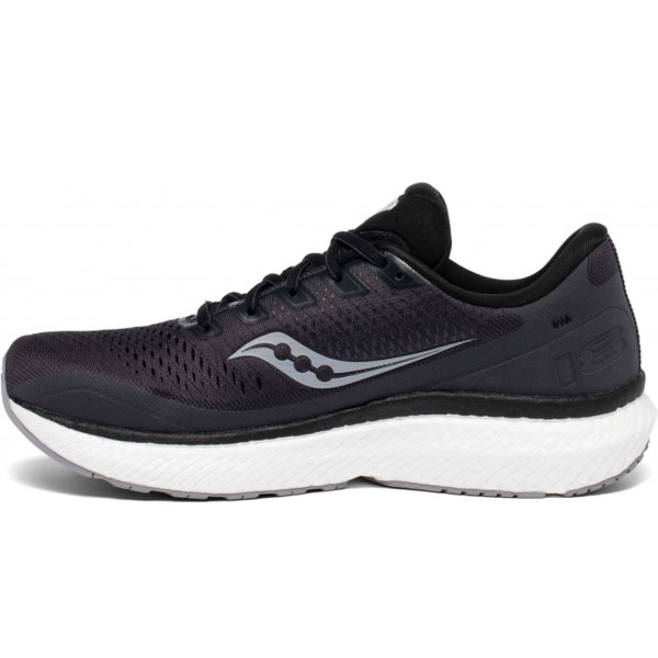 Saucony Triumph 18 - Mens Running Shoes - Charcoal/White