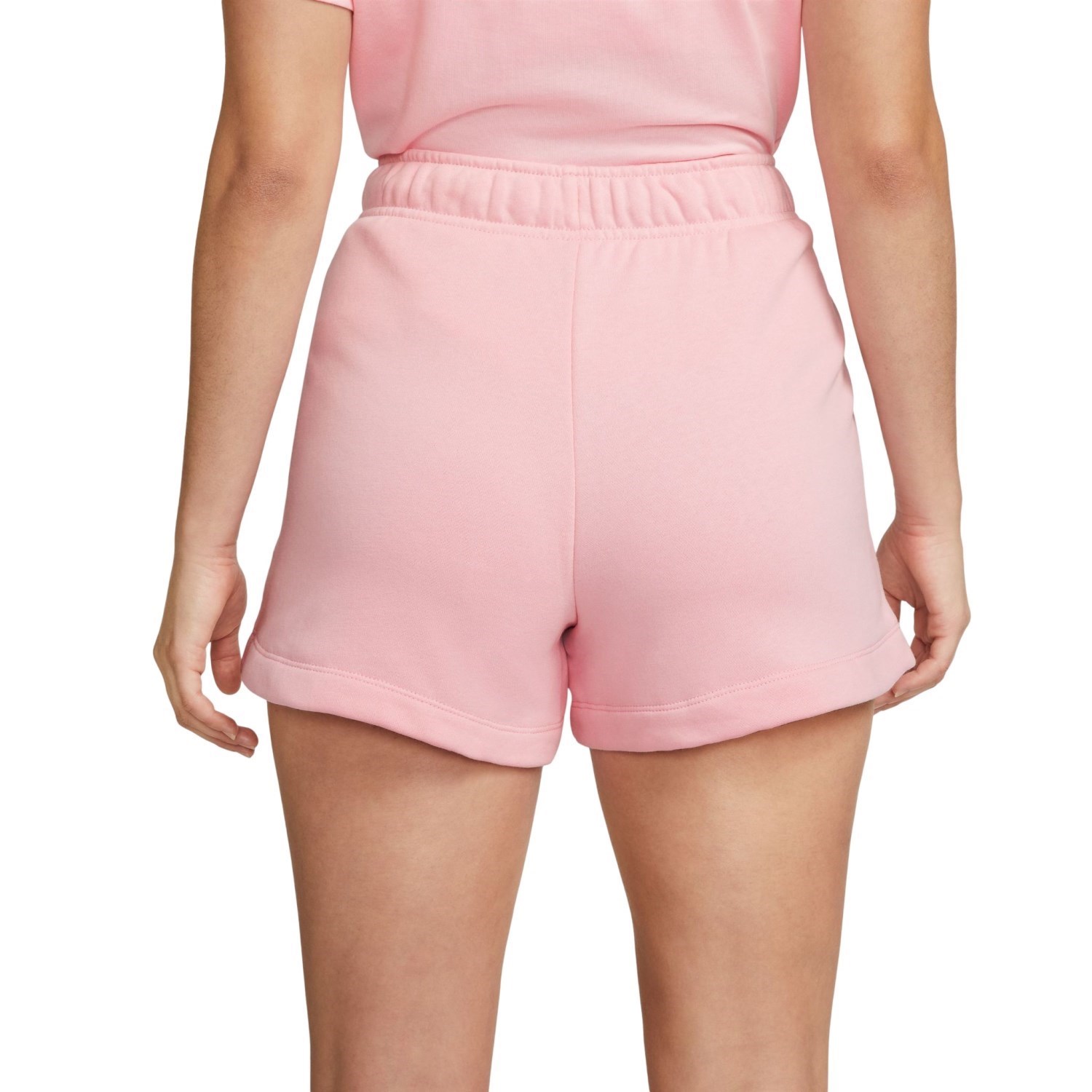 Nike Women's Sportswear Club Fleece Mid-Rise Shorts Pink White -  urbanAthletics