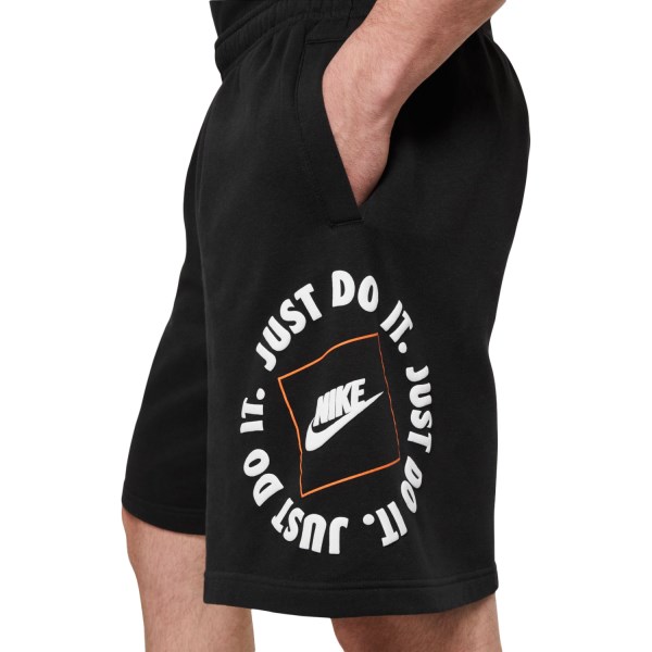 Nike Just Do It Fleece Mens Shorts - Black/Grey