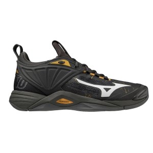Mizuno Wave Momentum 2 - Mens Volleyball Indoor Court Shoes - Black Oyster/MP Gold/Iron Gate